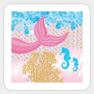 Pink Mermaid -Under the Sea Sticker